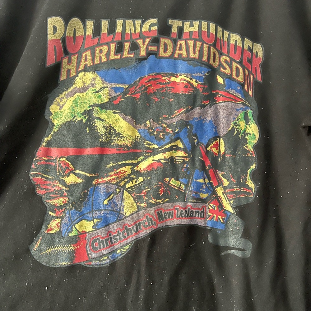 Harley Davidson Rolling Thunder  T shirt New Zealand